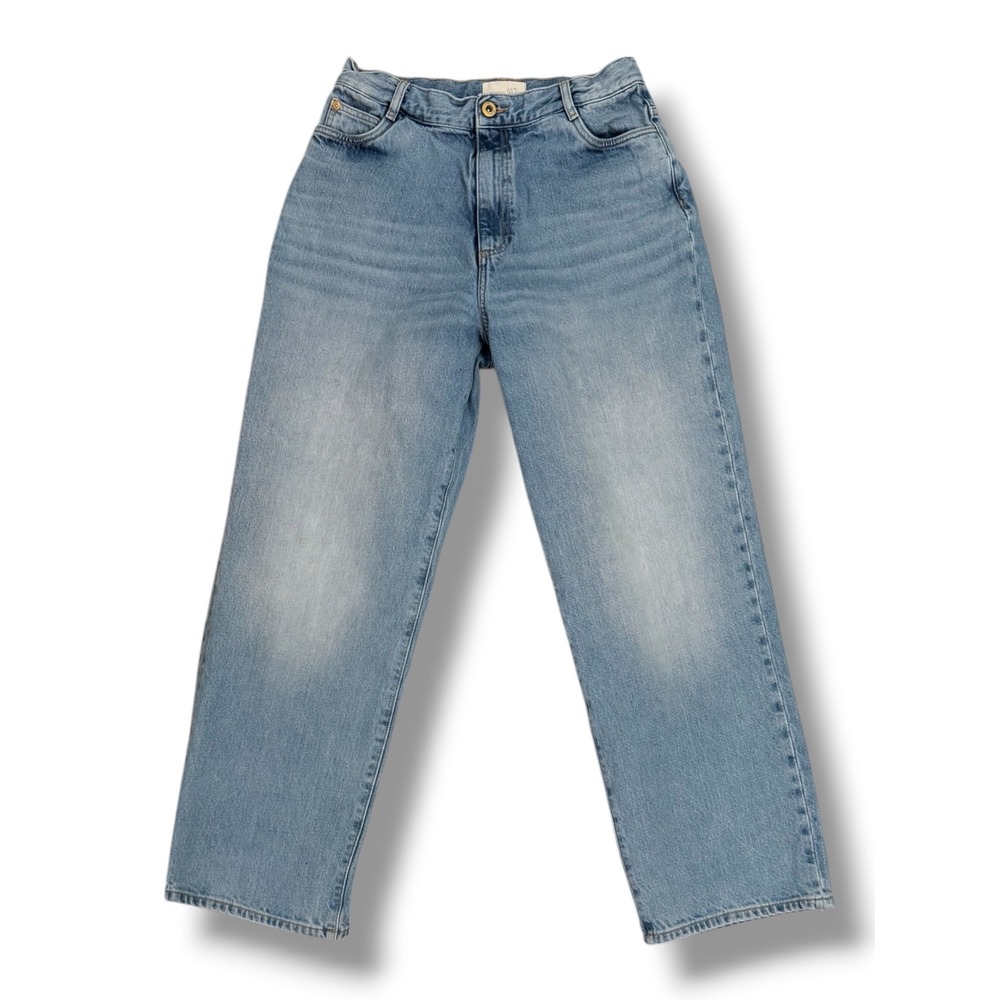 Sessun Bay Cruise Jeans Women 42 (US 10) Blue Denim Straight Leg French Chic